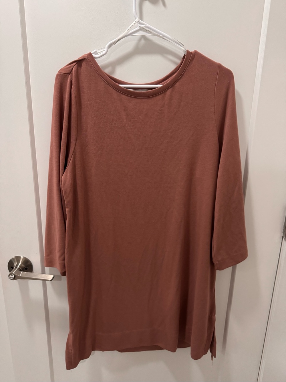 Dusty Rose Long Sleeve Tunic Top size large